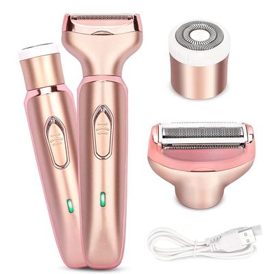 Professionelle 2 In 1 Weibliche Epilierer Elektrische Rasierer Haar Entfernung Schmerzlose Gesichts Rasierer Bikini Scham Haar Trimmer Hause Maschine