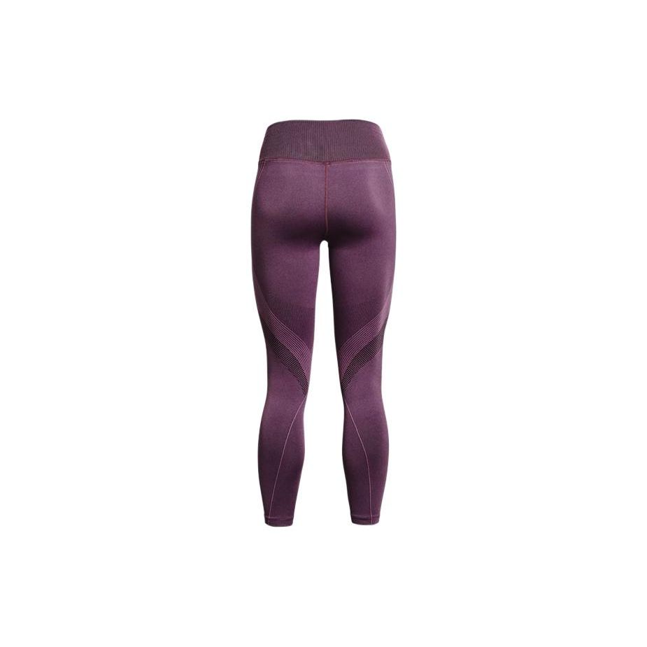 Under Armour Seamless Sports Training Capri Leggings Women Bottoms Purple 1361022-501