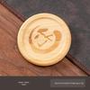 Chinese Bamboo Round Coaster - 8cm Creative Tea Mat & Heat Insulation Pad for Universal Tea Sets