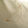 TANGPEI Alloy Silver/Gold Plated Zircon Women's Necklace French-Style Design First Blossom Spring Four-Leaf Clover Chains