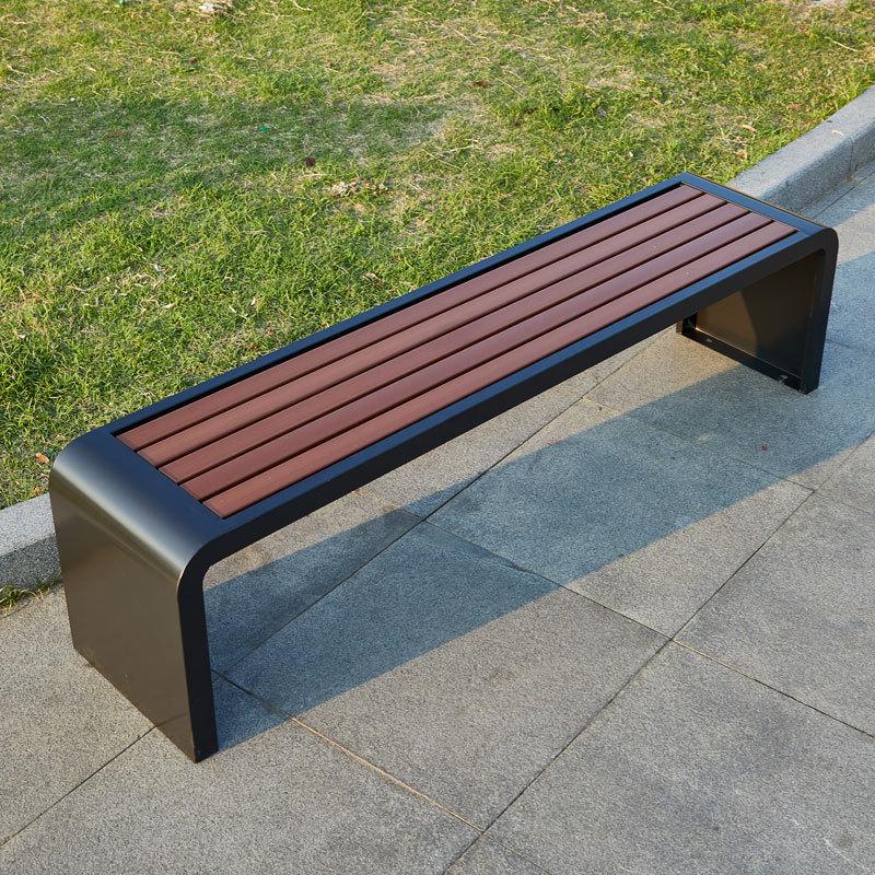 Stainless Steel Outdoor Park Bench with Iron Frame for Leisure Seating