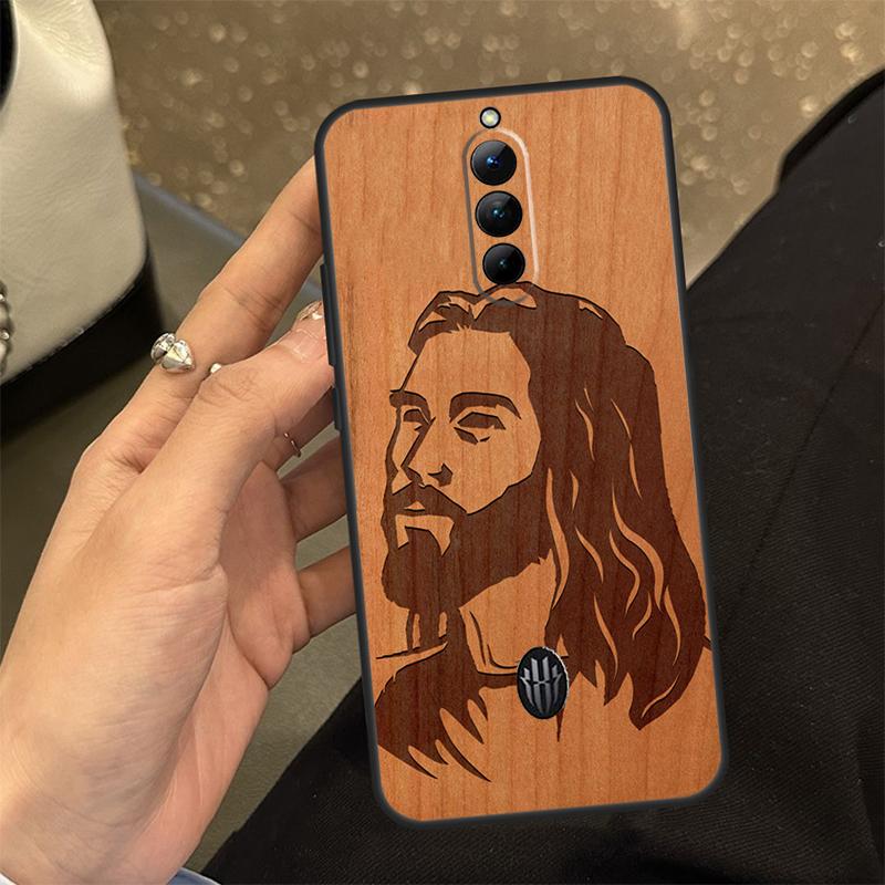 Dřevěný kryt na telefon Buddha Ježíš Guadalupe pro Nubia Red Magic 8 8S Pro Plus 6S 7S 6 7 Pro 6R 5G 5S Zadní kryt Shell