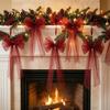 Chic Mesh Bows for Home Atmosphere Tulle Bow Christmas Tree Decoration, Pre-tied Gauze Sturdy Ribbon Wreath Decor Xmas Tree, Wreath, Garland, Cabinet,