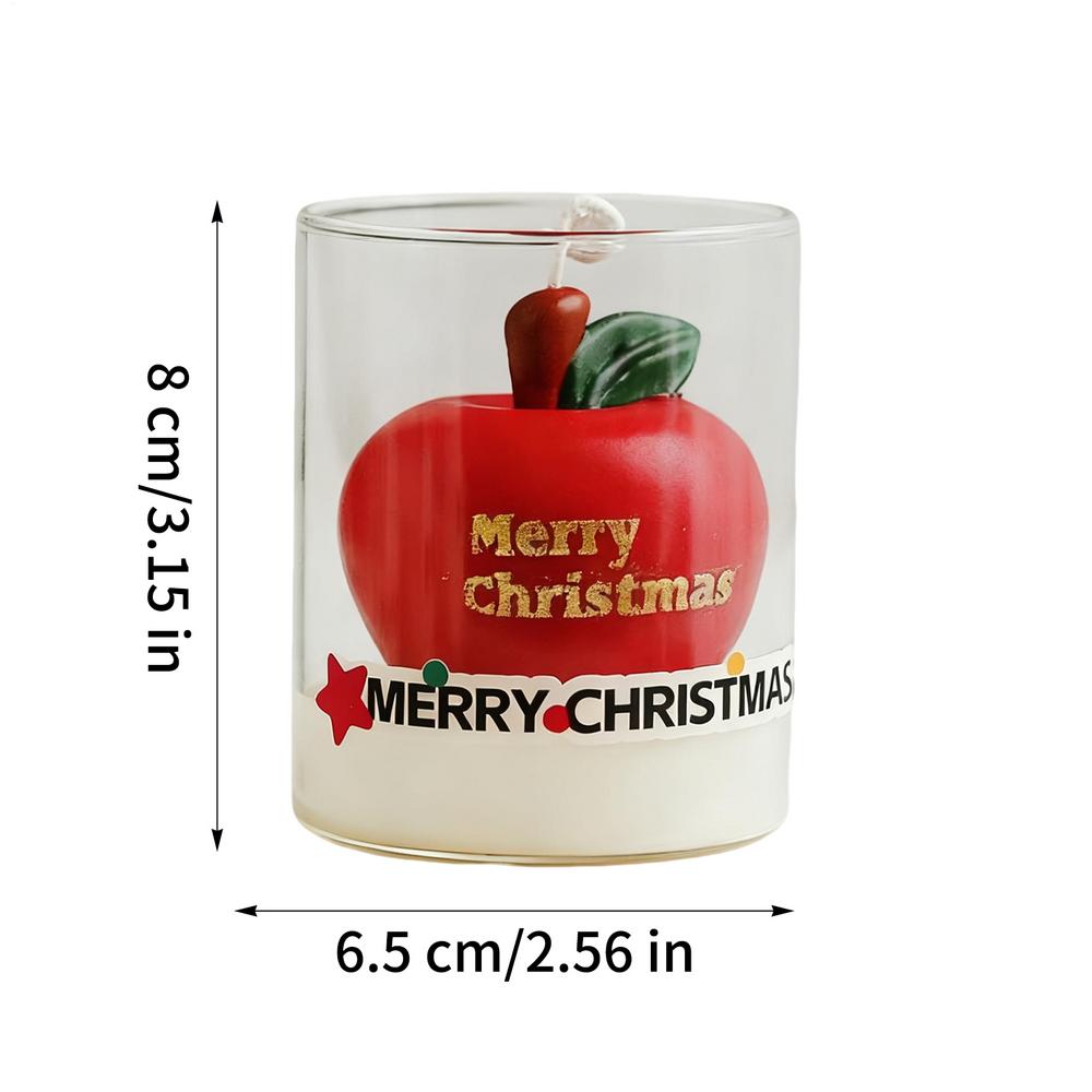 Christmas Scented Candles 3D Gingerbread Man Christmas Tree Apples Candles Decoration Small Tea Wax For Christmas Eve Party