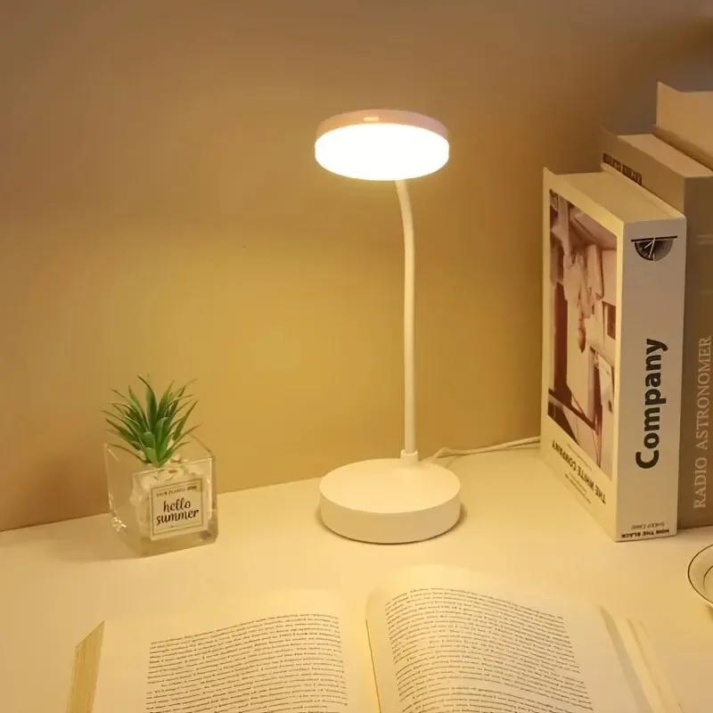 מנורות שולחן LED 3 רמות עמעום מנורת שולחן LED אלחוטית אור לילה במגע מנורה נטענת USB במגע לחדר לימוד משרד