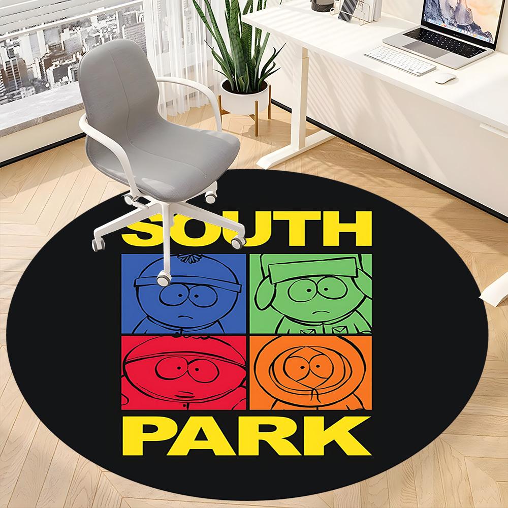 1pcSouth Park Office Round Area Rug, Indoor Mat Suitable For Office,Bedroom Living Room Home Decor, Room Deco A0928166