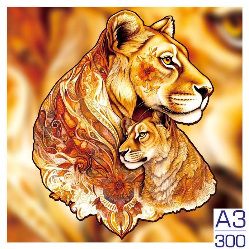 Non-Toxic 300Pcs Wooden Puzzle Color Cat Delicate Irregular Shape Puzzles Gratitude Adult Stress Reduction Family Interactive Toys Gift