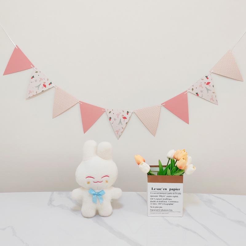Fresh Triangle Birthday Banner: Fairy & Little Boy Theme Garland