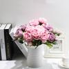 Künstliche Pfingstrosen, Seidenblumen, fünfköpfiger Blumenstrauß, Kunstrosen für Party, Vase, Hochzeit, Tischdekoration
