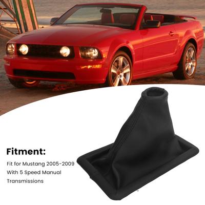 Copri Cuffia 8R3Z 7277 AA in Pelle PU Copri Polvere Pomello del Cambio Per Ford Mustang 2005‑2009 Cuffia del Cambio