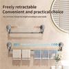 Extendable Rod Suction Cup Towel Rack Bathroom Storage Rack Bathroom Extendable Towel Rack Towel Pole Artifact Kitchen Hook