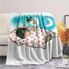 Krtek Printed Flannel Blanket, soft throw for bedroom sofa, washable, fan merchandise, great gift.