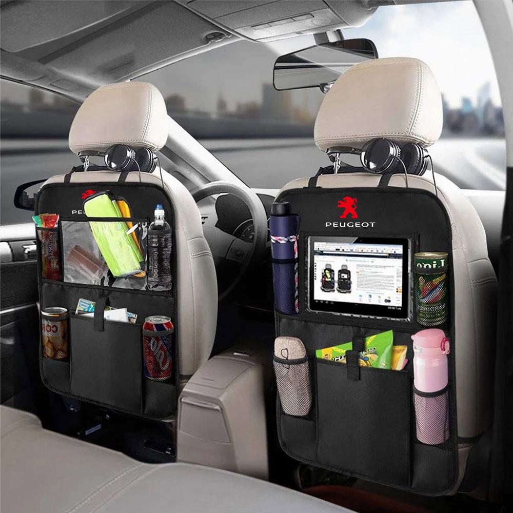1PCS Car Styling Seat Back Hanging Storage Pocket Bag Center Cover Center Cover For Peugeot 308 4008 508 3008 5008 1008 607 2008W