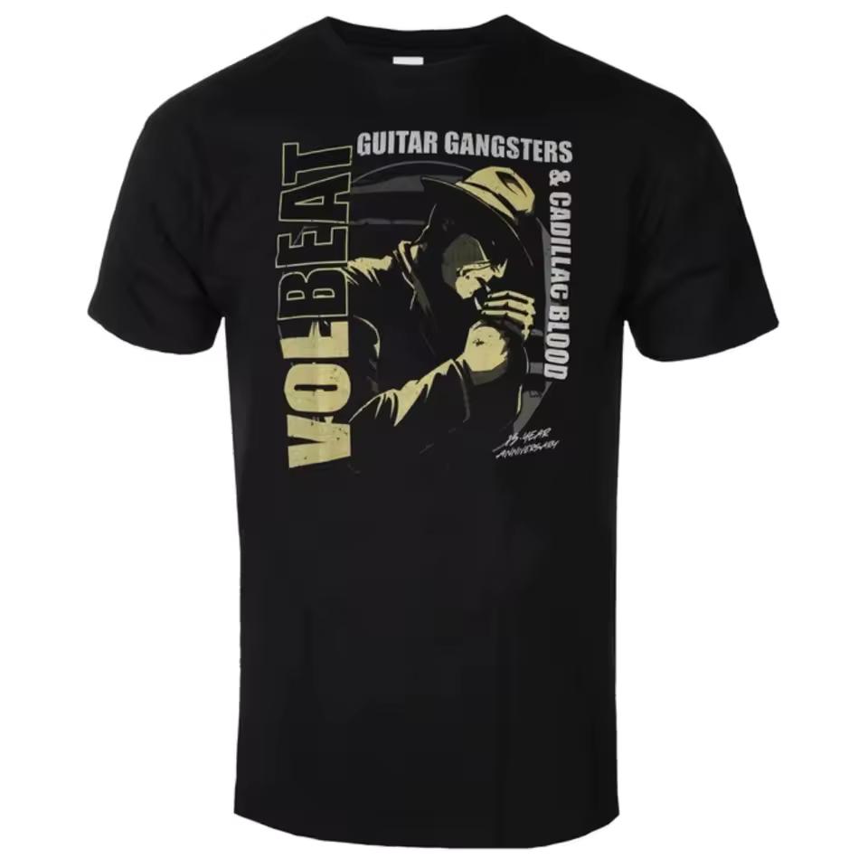 Volbeat - Guitar Gangsters Artistic Pattern Rockabilly Metal Band T-shirt Casual Street Style Cotton T-shirt for Men and Women