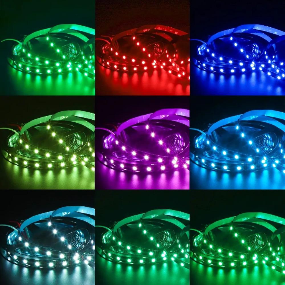 5V WS2812B RGB Colored Light 5050 RGBIC 5V Smart Waterproof LED Strip Individually Addressable IC 30/60/144Pixels/Leds/m Light