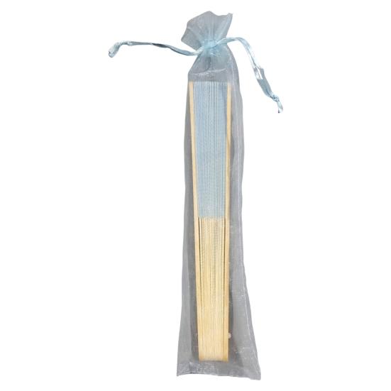 Silk Folding Fan Bamboo Lightweight Hand Fans with Organza Bags Wedding Guests Fans Party Decoration