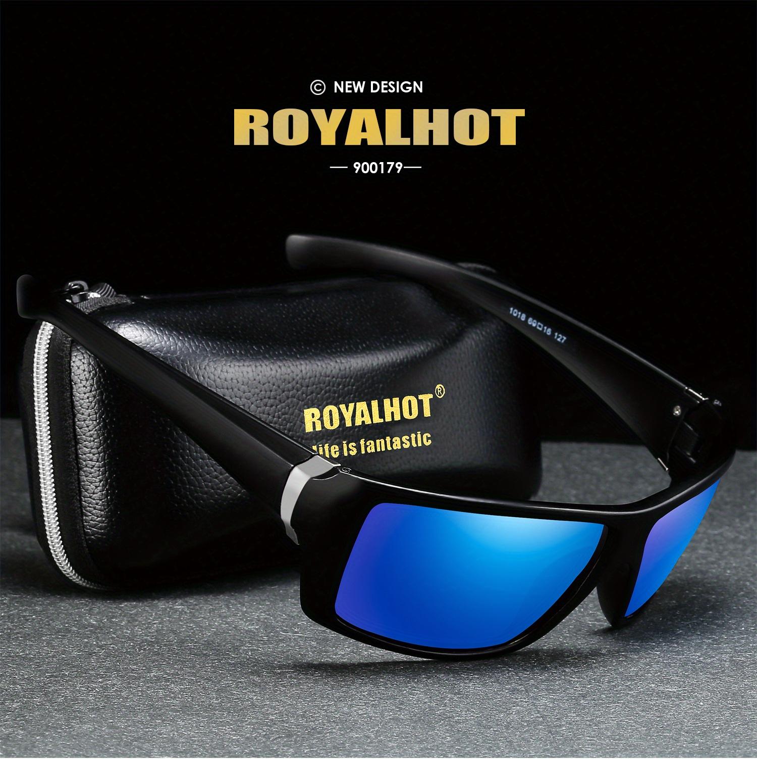 RoyalHot унисекс поляризационные синие спортивные солнцезащитные очки винтажные — фото 3