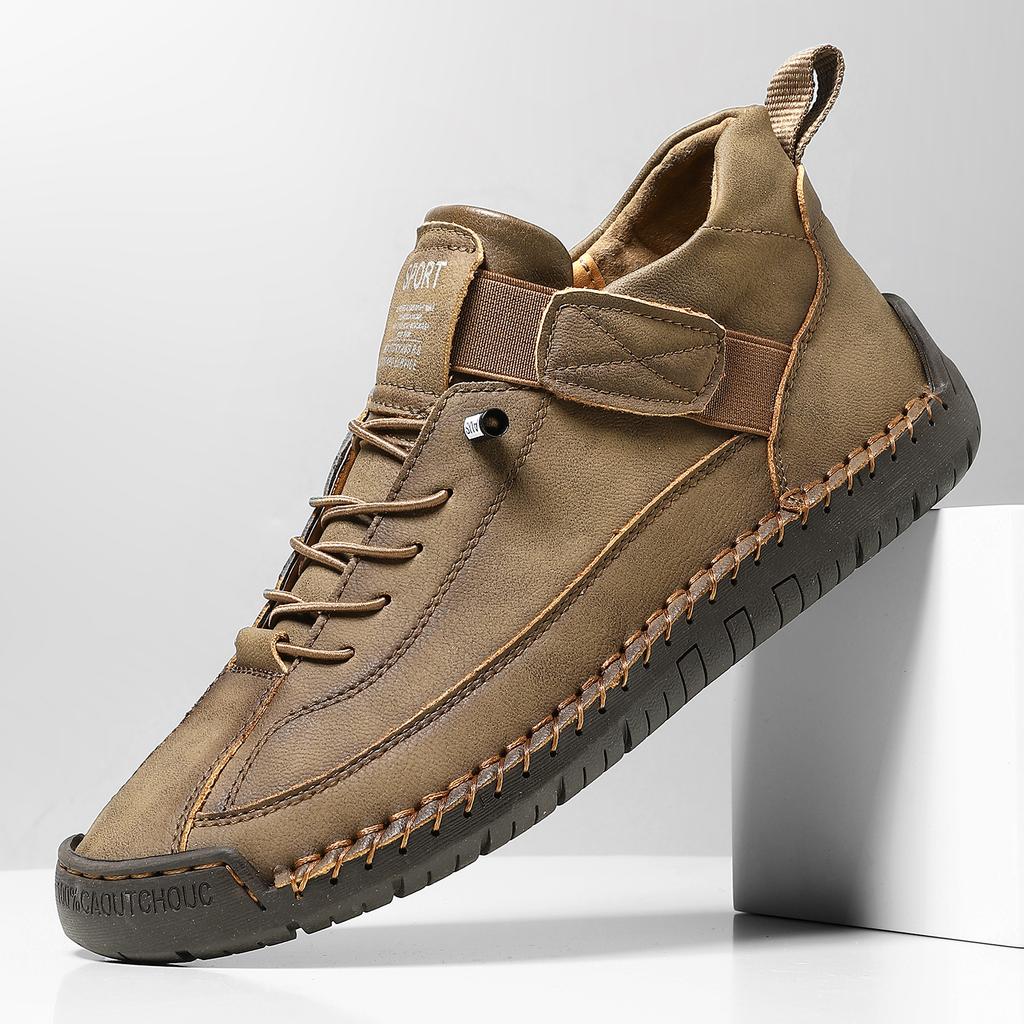 Fashion Best-selling Hand-stitched Women's Shoes, Ox Tendon Soft-soled Mom Shoes, Autumn and Winter Flat Single Shoes, Casual Shoes