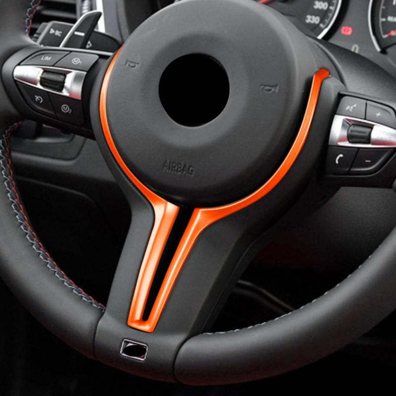 F22 F30 F31 F32 F33 F36 F10 F06 F12 F13 F15 F16 Für M-Sport ABS Glanz Farbe/Alcantara Innen Lenkrad Abdeckung Trim