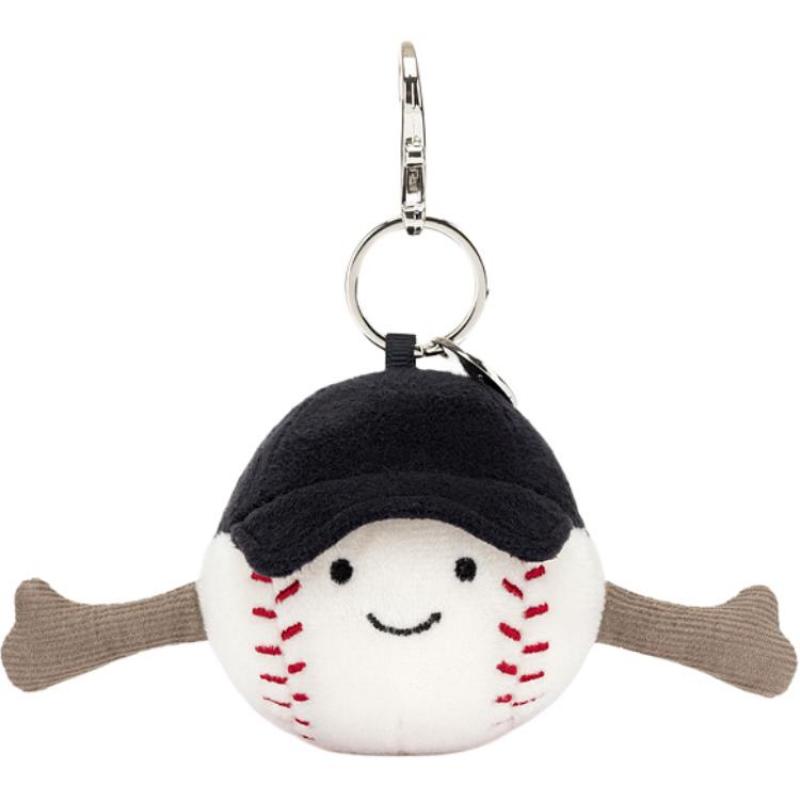 JELLYCAT Fun Sports Series Baseball Bag Charm Plush Toy Backpack Pendant Doll Plush Pendant 12cm Height