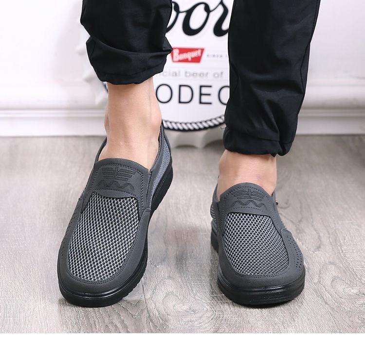 Herren Sommerschuhe aus atmungsaktivem Netzgewebe für mittlere und ältere Menschen - Weiche Sohle, Lässig, Bequem, Vaterschuhe