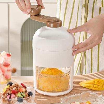 Mini Hand Crank Ice Crusher Snow Cone Machine Camping Practical Bars Kitchen Party Convenient Manual