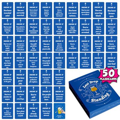 Boutique 50 Adult Wine Table Game Cards Fun Warm-Up English Version Board Game Cards