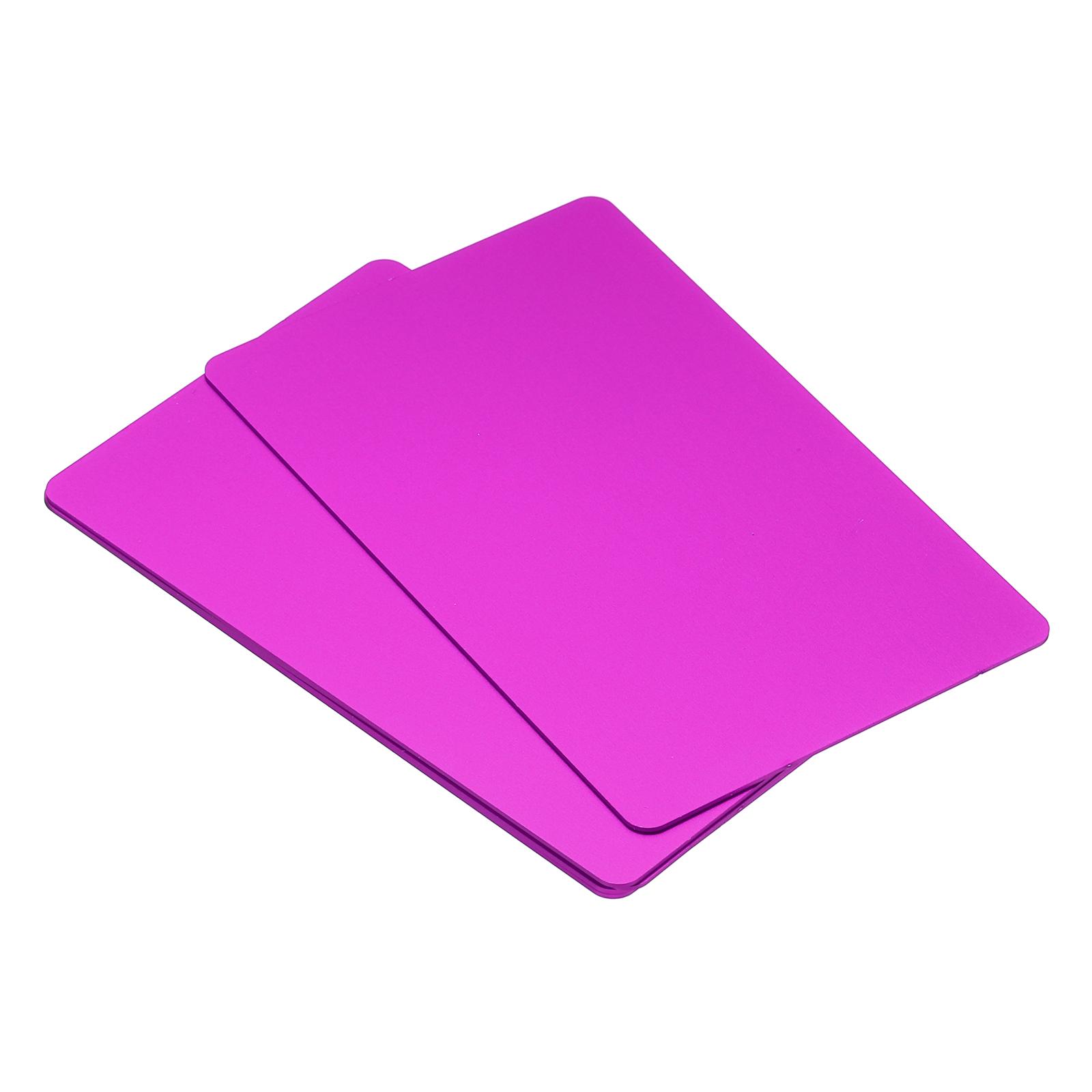 5Pcs 0.8mm Metal Business Cards Anodized Aluminum Blank Name Card for Customer Laser Engraving DIY Gift Cards 8Colors Optional