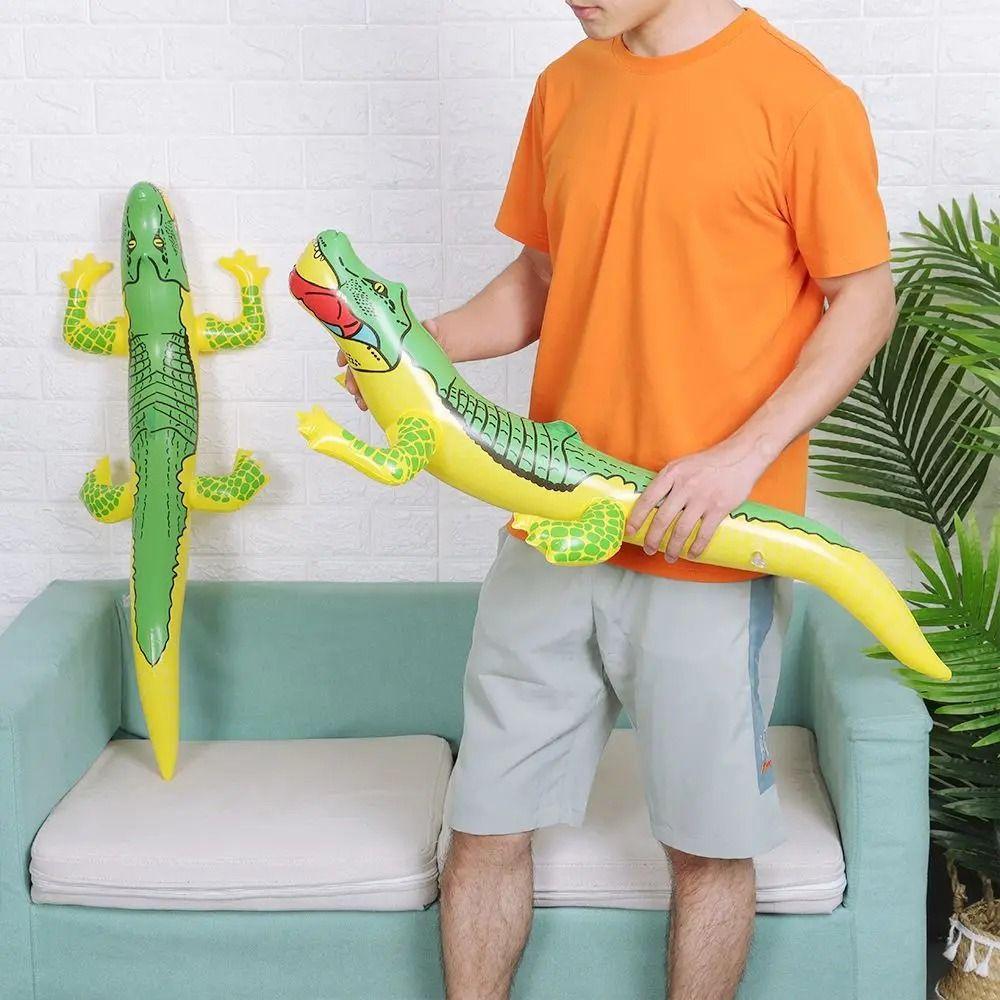 2pcs PVC Inflatable Crocodile Game Alligator Balloon Swimming Pool Air Mattress Swimming Pool