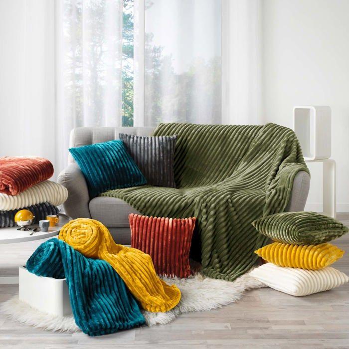 Plaid Flanelle 125x150cm Galie Rose