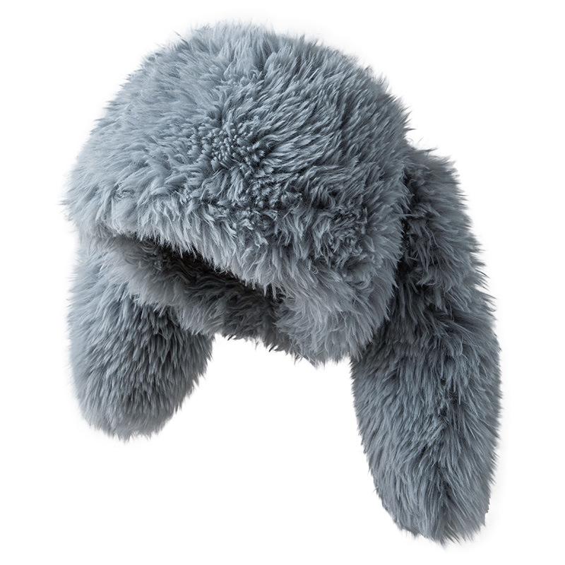 Sweet Rabbit Ear Plush Hat for Women - Winter Warm & Cold-Proof Beanie with Ear Protection