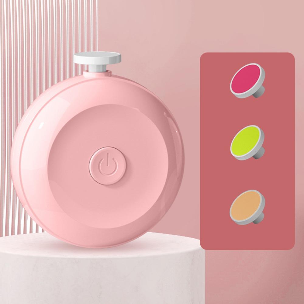 

Safety Baby Nail Trimmer Electric Nail Clippers Newborn Baby Nail Grinder Manicure Tool Set Pink with 3 Grinding Heads