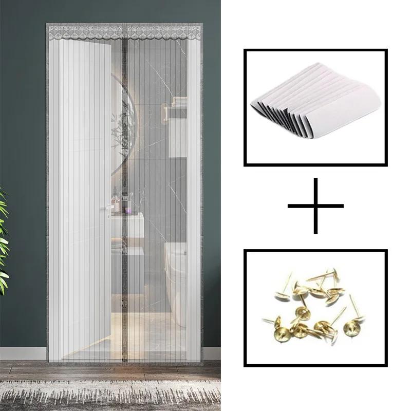 Polyester Screen Door Self-sealing and Door Screen Magnetic Self Adhesive Seal To Keep Bugs Out Retractable Screen Door