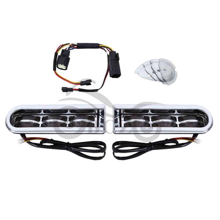 LED Lights for Harley Big Glide CVO Saddlebags and Fender, Decorative 14-20.