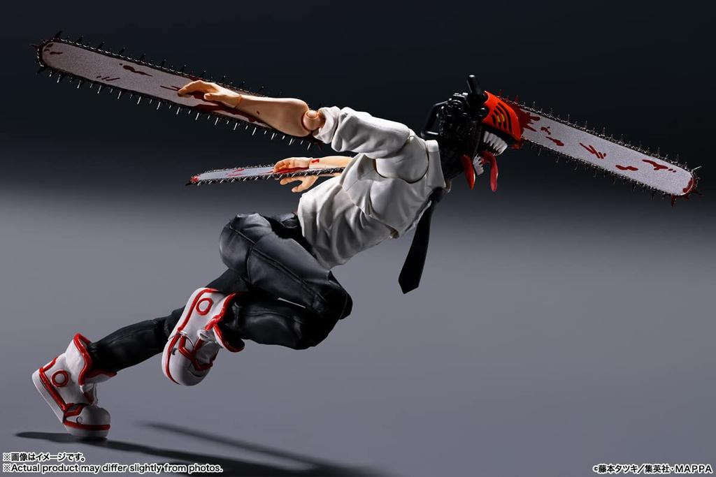 TAMASHII NATIONS Chainsaw Approximately PVC ABS Painted Action Figure S.H.Figuarts Man, 150mm, &