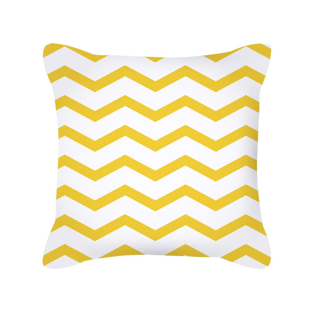 Furniture Life Peach Skin Velvet Pillow Cover Nordic Style Geometric Pattern Office Sofa Cushion Cover