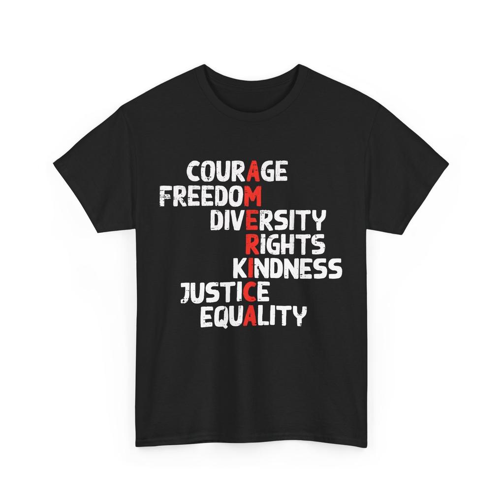 Protest America Courage Freedom Rights Women Men T-Shirt Mens Womens Tees Top