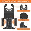 8Pcs Oscillating Saw Blades Set Bi-metal Stainless Steel Multitool Blades Kit Quick Release Oscillating Blades for Wood Plastic