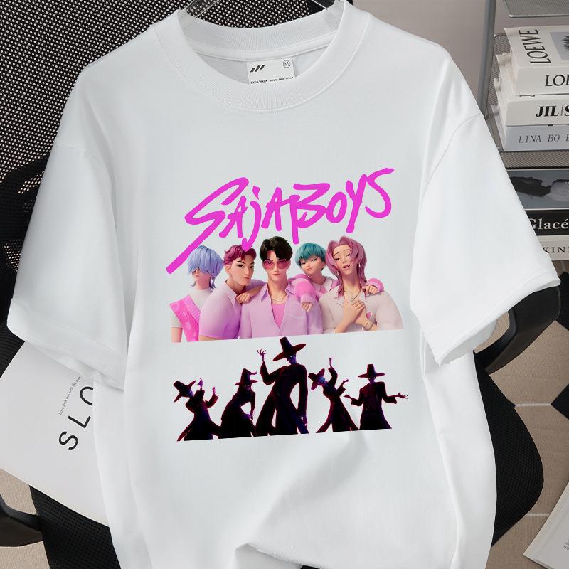 Kpop Korean Wave Witch Hunt Printed Short Sleeved T-shirt