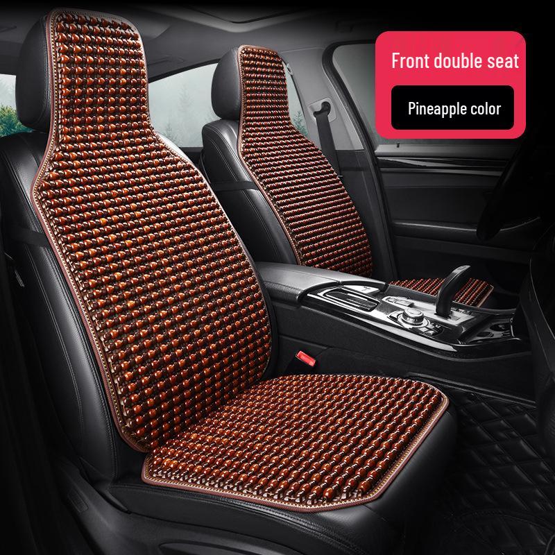 Breathable Wooden Bead Car Seat Cushion - Universal, Cool, Ventilated Mat for All Seasons