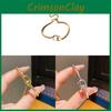 Geometric Oval Gold Plated Zirconia Bracelet For Women Elegant Fashion Accessory