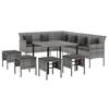 VidaXL Mobilier à dîner de jardin 6pcs et coussins gris résine tressée 3186651