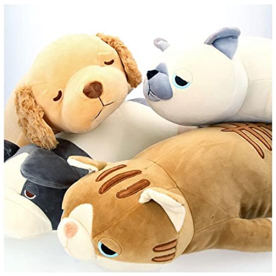 LIV HEART Premium Sleepy Animals Sora the Golden Retriever Body Medium Size 56cm in Fluffy and Squishy Plush Perfect as a Pillow, (Approx. Length),