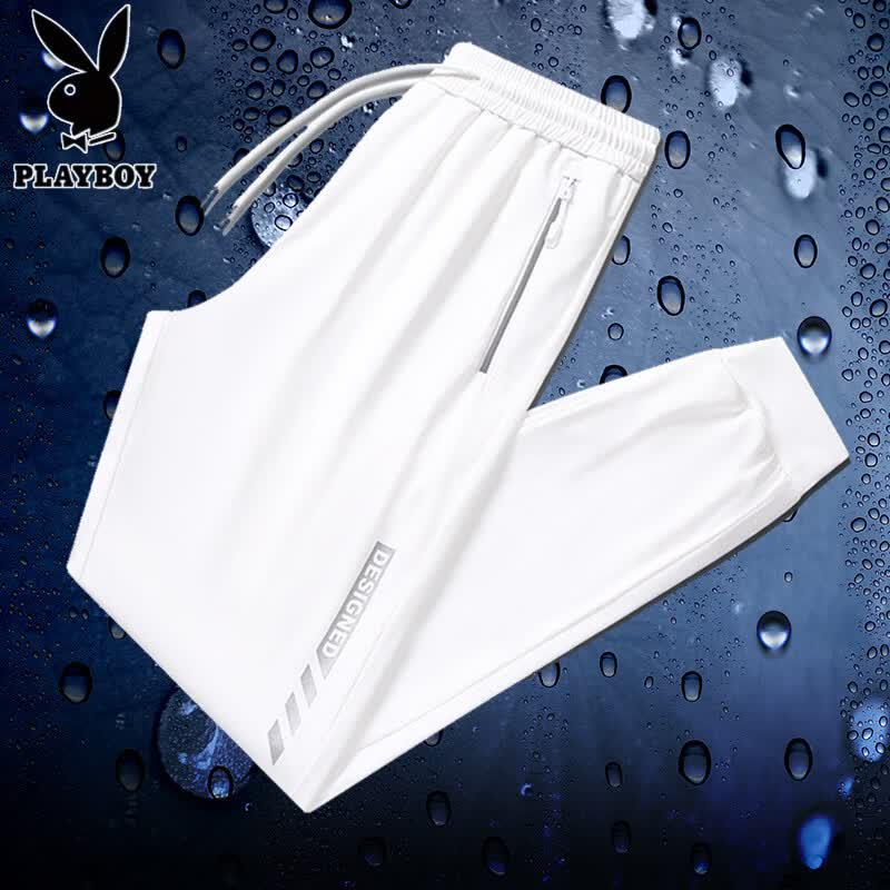 PLAYBOY Men's Ice Silk Loose Casual Pants