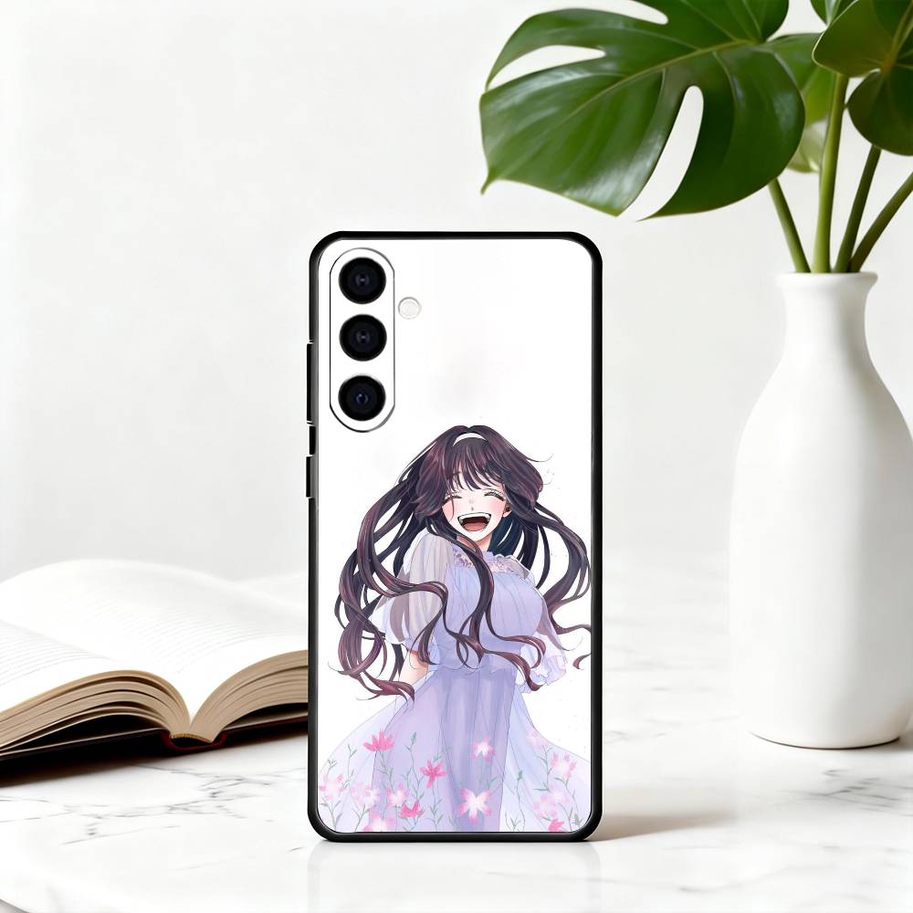 The Fragrant Flower K-Kaoruko W-Waguri Phone Case Black Silicone Soft For Samsung Galaxy A73,A72,A71,A70,A53,A52,A51 Samsung a20s