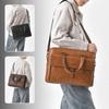 2026 Neue Herren-Handtasche Retro-Geschäftstasche große Kapazität wasserdichte Laptoptasche hochwertige Schulter-Umhängetasche