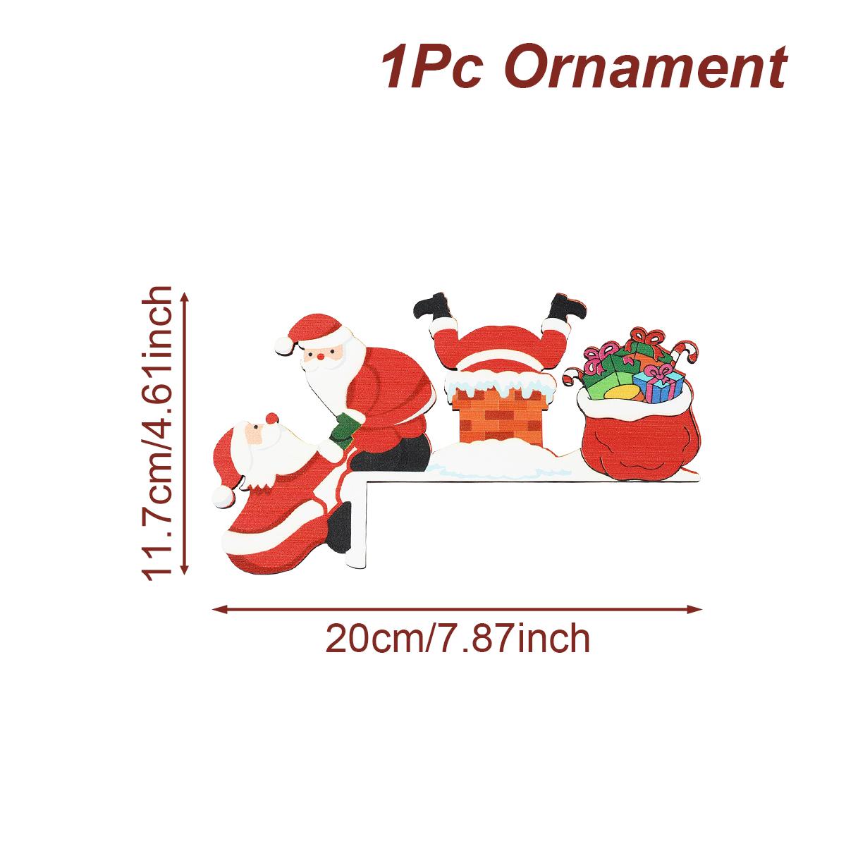 

Рождественский Дед Мороз Деревянное Украшение Дверного Проема Веселого Рождества Декор для Дома 2025 Navidad Украшение на Елку Xmas Новый Год 2026