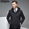 Winter Baumwolljacke für Männer mittleren Alters, Baumwolljacke für Väter mittleren Alters, Business Casual mit Kapuze, warme Baumwollkleidung