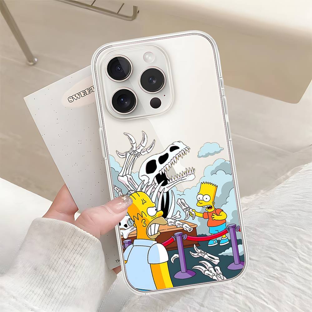 

Funny H-The Simpsons-S Phone Case For IPhone 17 16 15 14 Plus 13 12 11 Pro Max Phone Back Cover Transparent Shockproof Cover iphone15pro