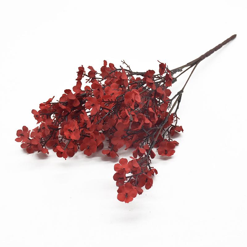

Гипсофила Шелковый Букет Цвет Персика Искусственные Цветы 5 Веток 7 Цветов Маленькие Растения Пучки Бонсай для Украшения Дома Свадьбы красный